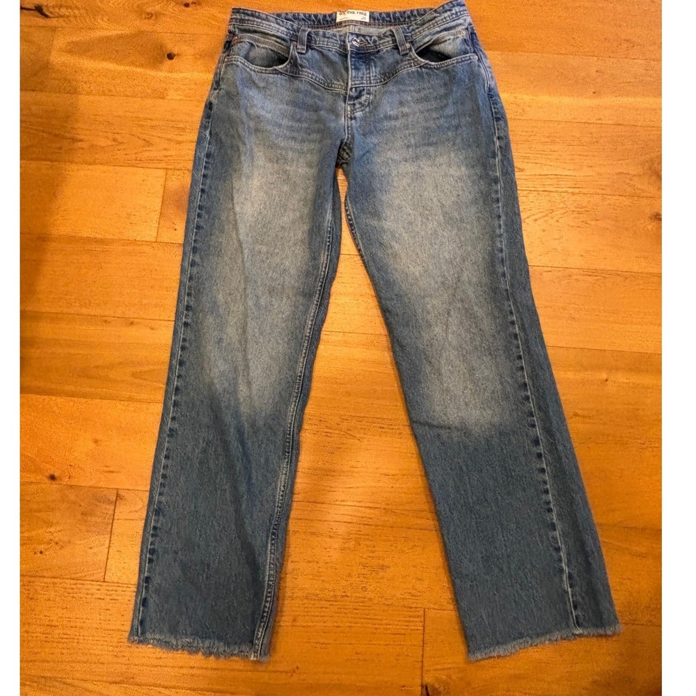 We The Free Free People Shelby Low Rise Boyfriend Jeans Raw Hem Denim Boho Chic